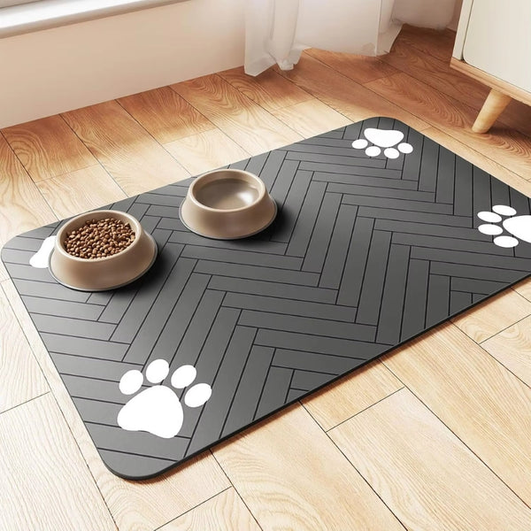 Pet Feeding Mat Waterproof Quick Dry Placemat for Food and Water Bowls