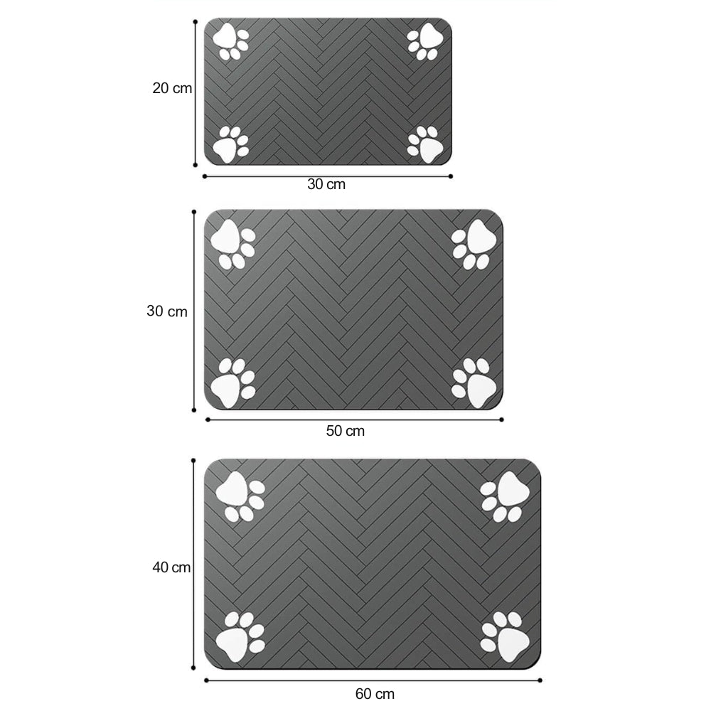 Pet Feeding Mat Waterproof Quick Dry Placemat for Food and Water Bowls