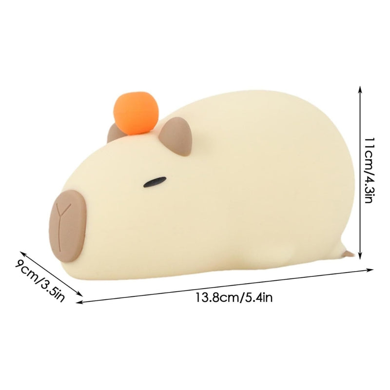Capybara Silicone Night Light USB Rechargeable Dimmable Lamp