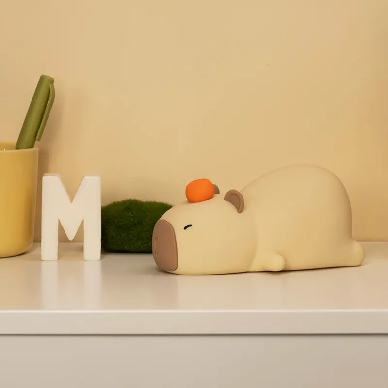 Capybara Silicone Night Light USB Rechargeable Dimmable Lamp