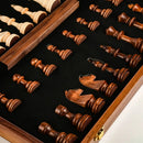 3 in 1 Portable Wooden Chess Board Set with Chess Checkers and Backgammon