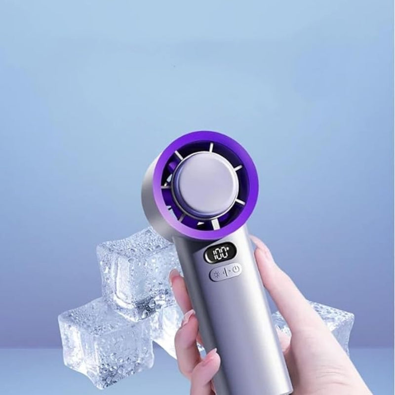 Portable Handheld Turbo Fan 100 Speed Rechargeable Mini Fan