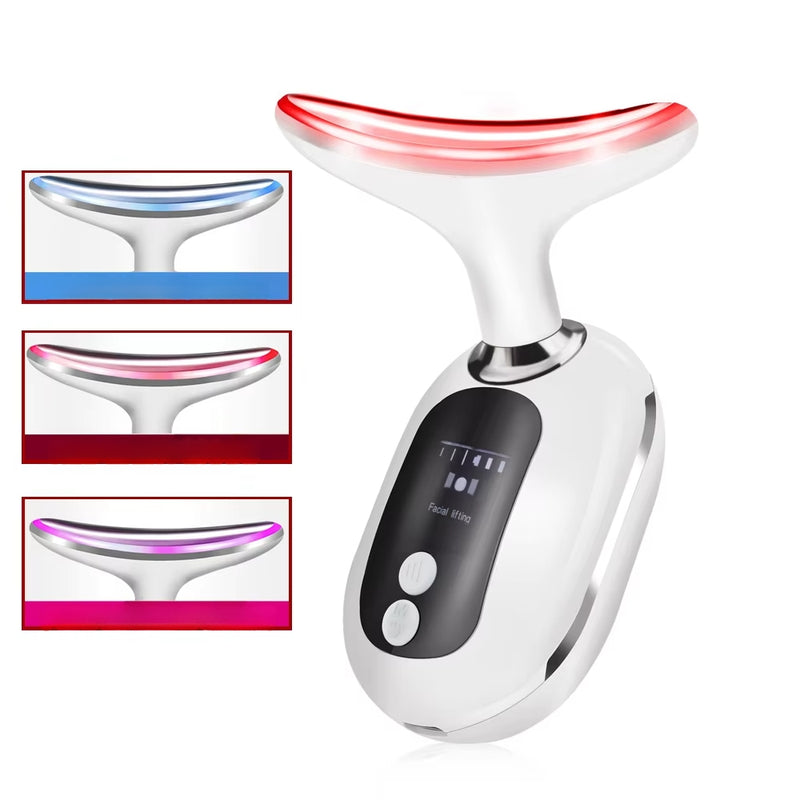 Neck and Face EMS Lifting LED Light Therapy Massager