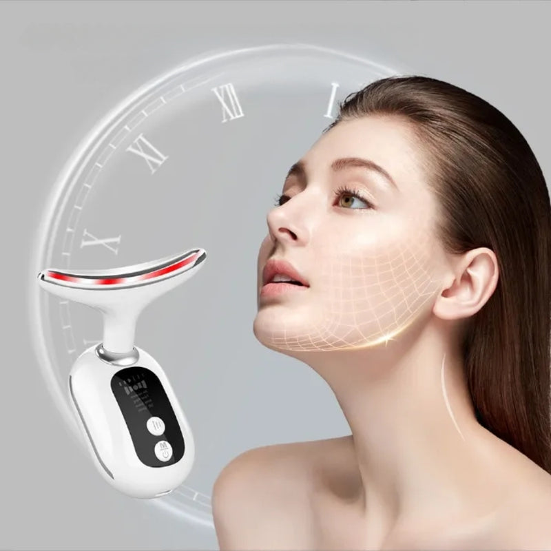 Neck and Face EMS Lifting LED Light Therapy Massager