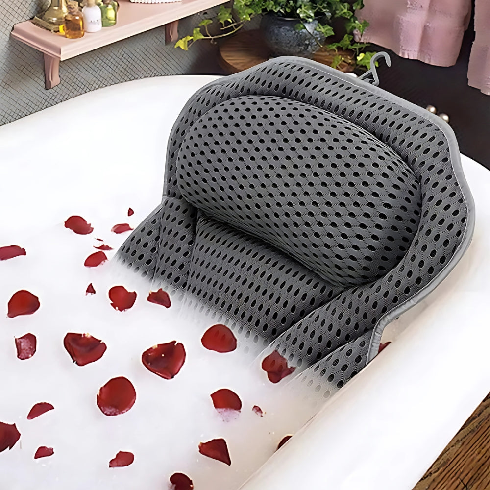 Bath Pillow with Neck and Back Support Spa Cushion Headrest