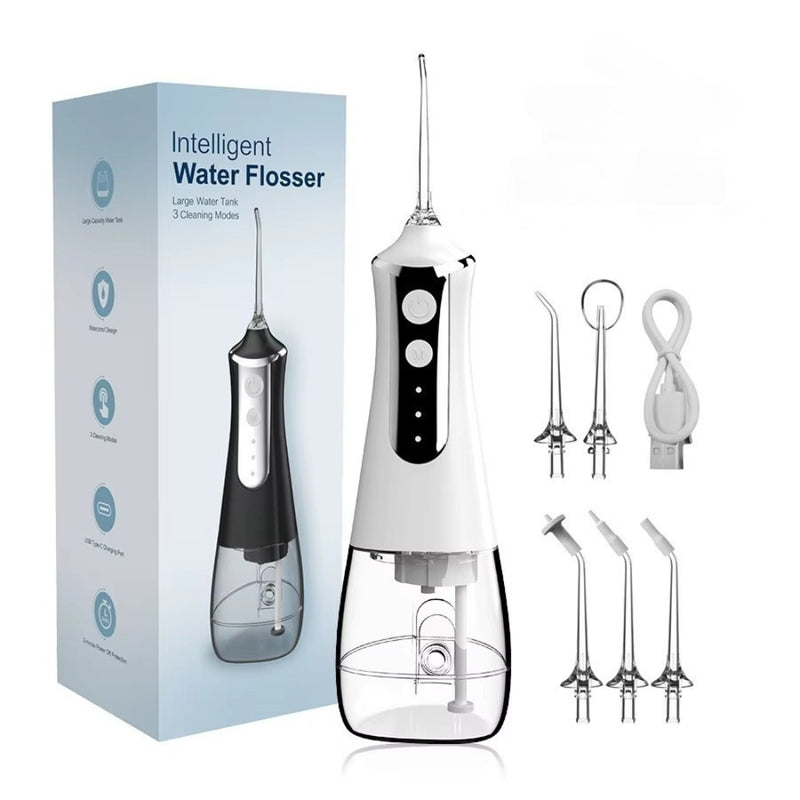 Dental Water Flosser Oral Irrigator USB Rechargeable with 3 Modes