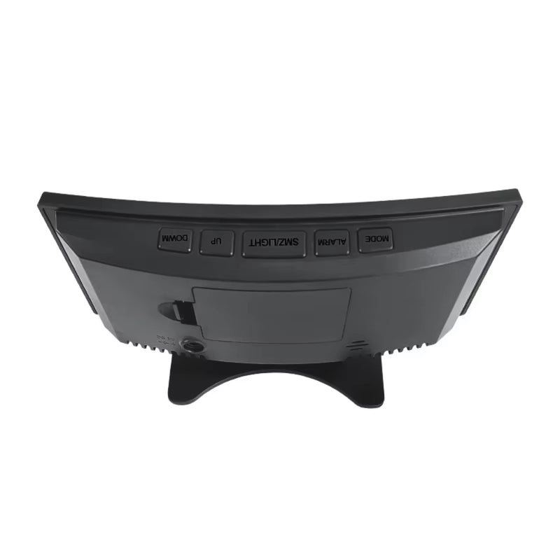 Electronic LED Digital Alarm Clock with Large Display and Mirror Design