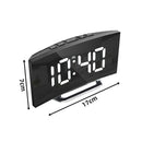 Electronic LED Digital Alarm Clock with Large Display and Mirror Design