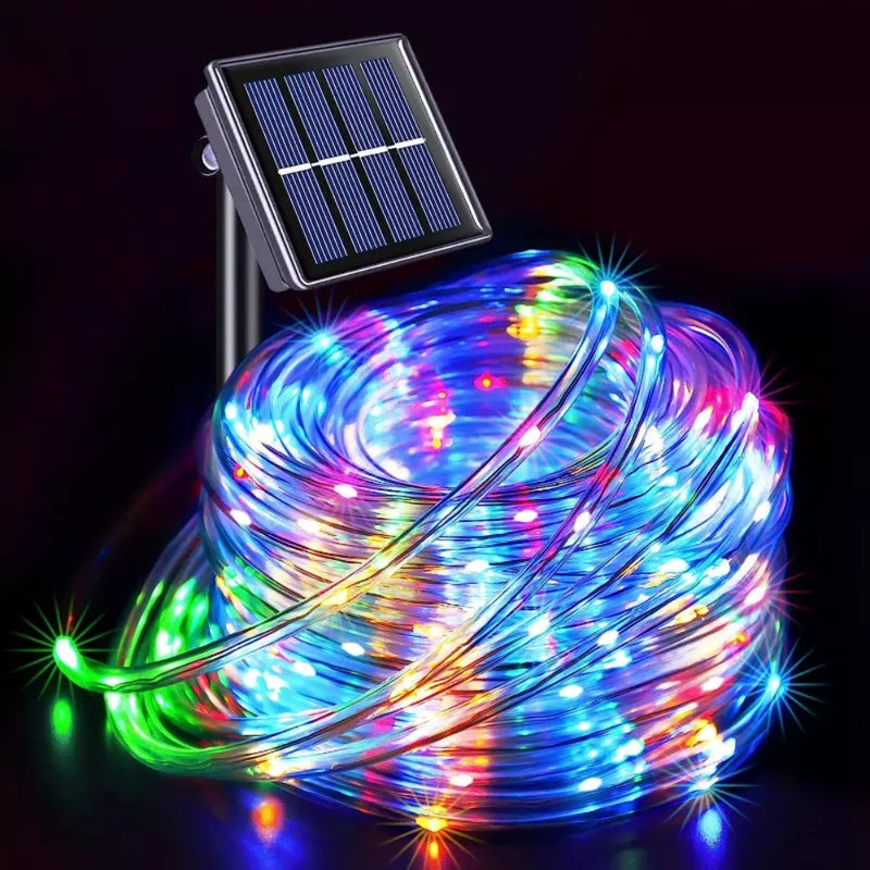 Solar LED Rope Lights Waterproof Outdoor Garden Deck Lighting