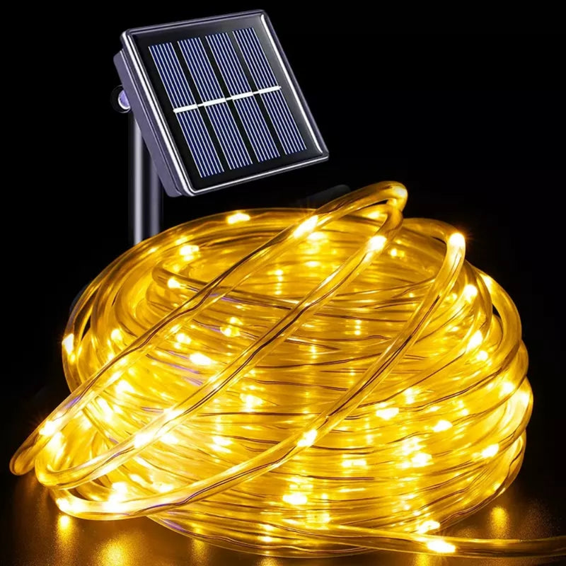 Solar LED Rope Lights Waterproof Outdoor Garden Deck Lighting