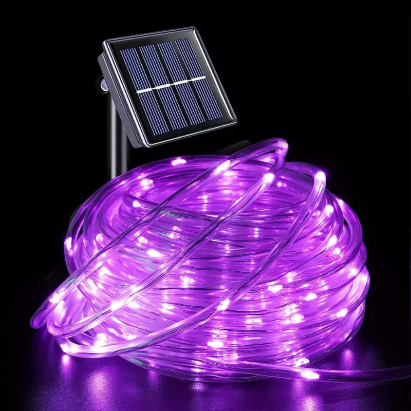 Solar LED Rope Lights Waterproof Outdoor Garden Deck Lighting