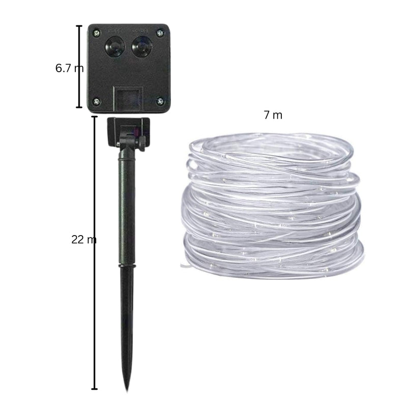 Solar LED Rope Lights Waterproof Outdoor Garden Deck Lighting