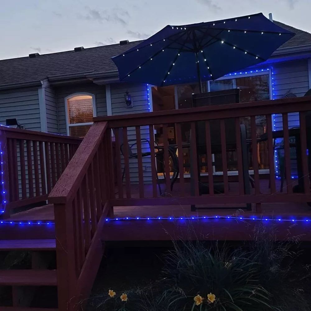 Solar LED Rope Lights Waterproof Outdoor Garden Deck Lighting