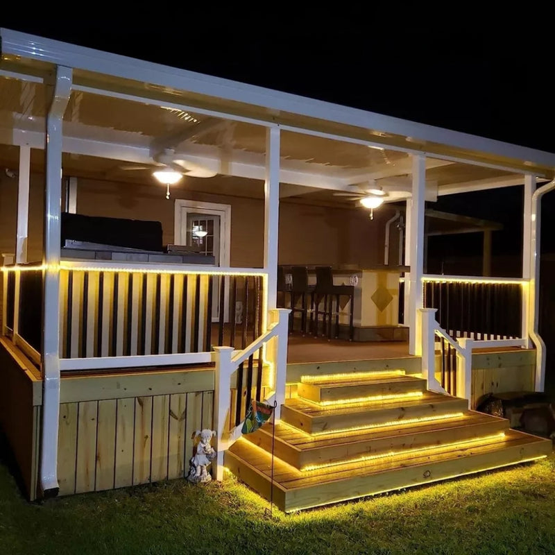 Solar LED Rope Lights Waterproof Outdoor Garden Deck Lighting