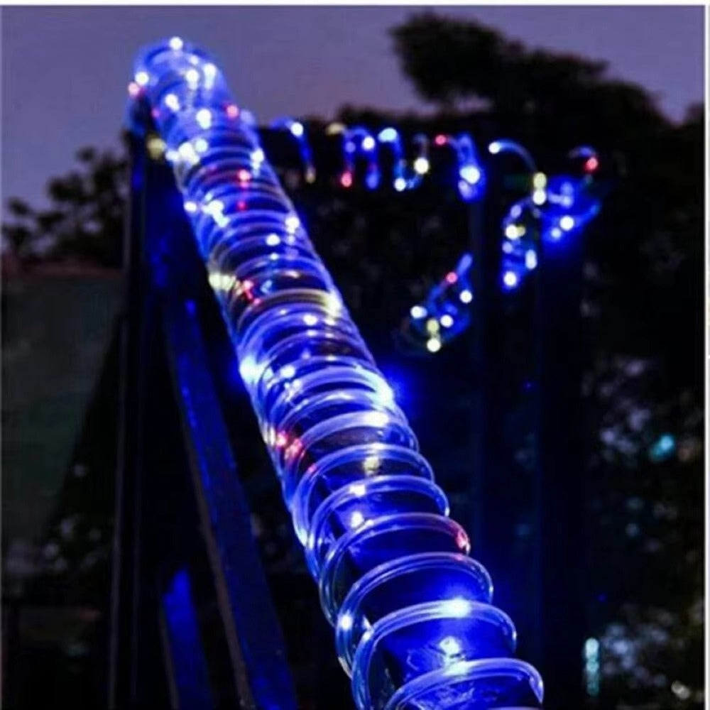 Solar LED Rope Lights Waterproof Outdoor Garden Deck Lighting