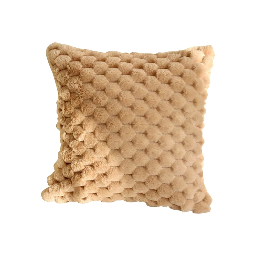 3D Soft Plush Turtle Pineapple Grid Throw Pillowcase