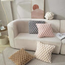 3D Soft Plush Turtle Pineapple Grid Throw Pillowcase