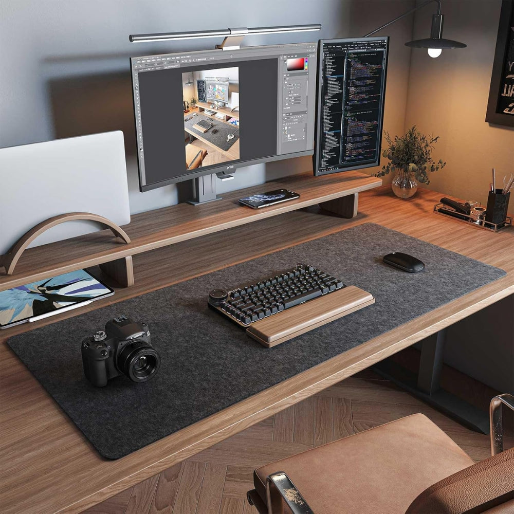 Wool Felt Mouse Pad Non-Slip Desk Protector for Gaming and Office