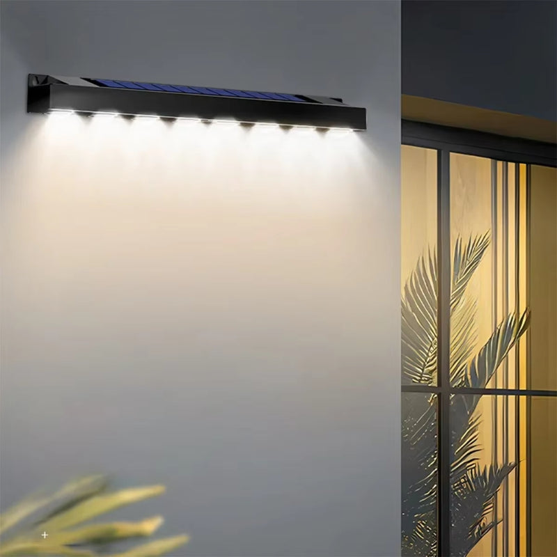 8 LED Solar Wall Light Outdoor Waterproof Garden Balcony Fence Lighting Lamp