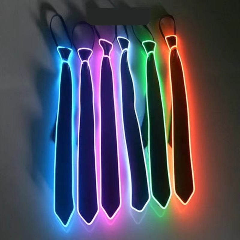 Men's LED Glowing Neon Tie Light-Up Party Accessory
