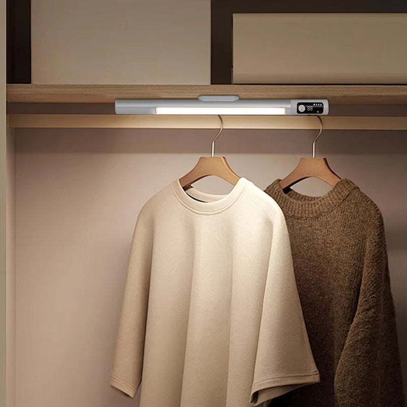 Motion Sensor Rechargeable LED Night Light with Digital Display