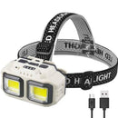 LED Induction Headlamp Waterproof Rechargeable Flashlight for Outdoor