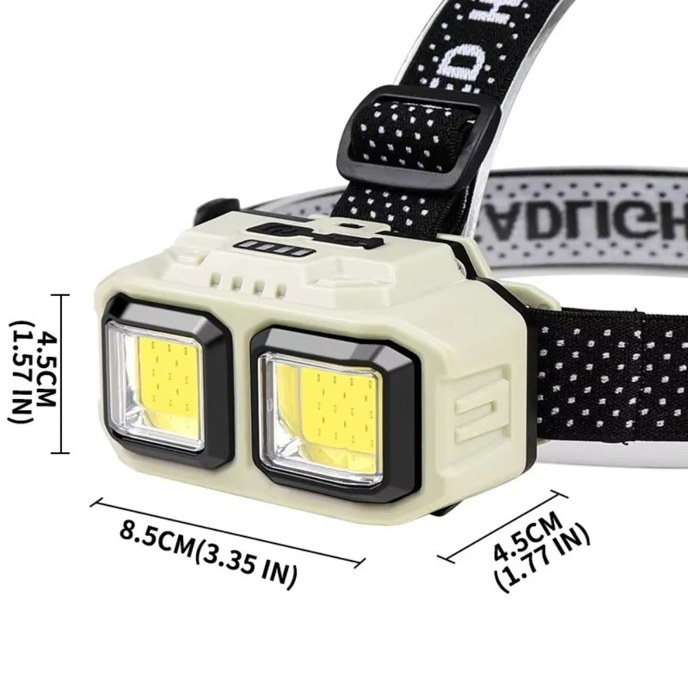 LED Induction Headlamp Waterproof Rechargeable Flashlight for Outdoor