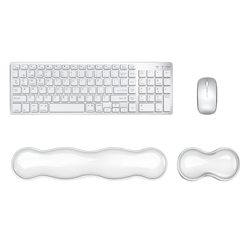 Mouse Pad with Wrist Rest and Anti-Slip Keyboard Rest for Office and Gaming