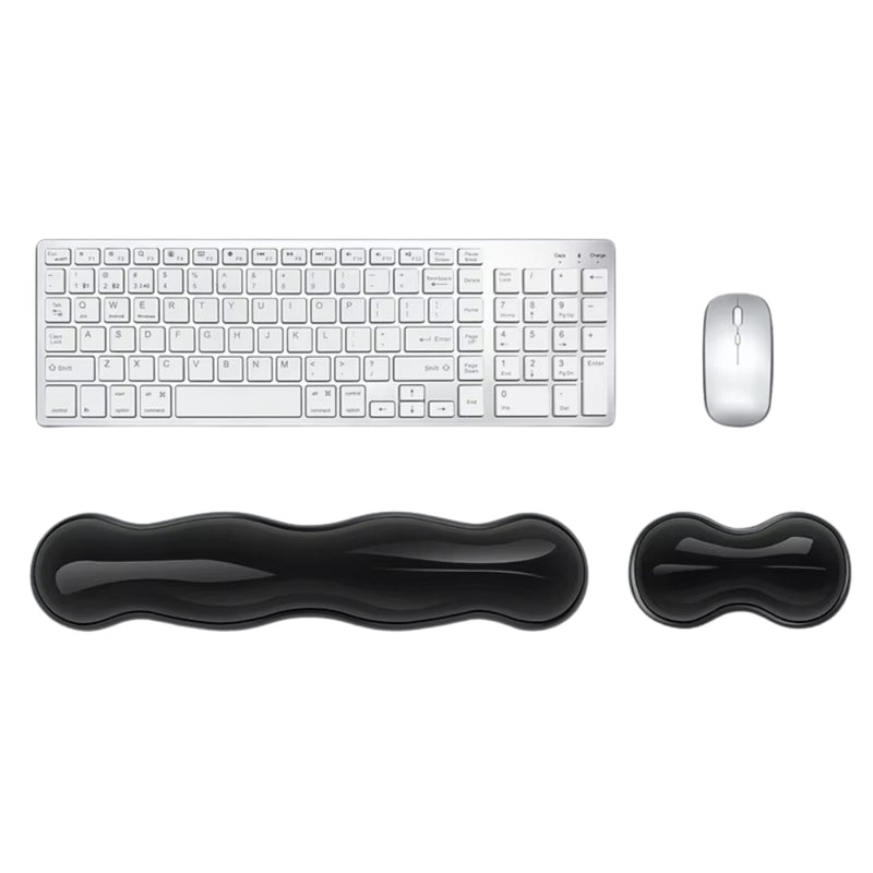 Mouse Pad with Wrist Rest and Anti-Slip Keyboard Rest for Office and Gaming