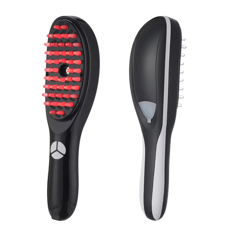 Electric Scalp Massager Comb with LED and Hair Growth Spray Function