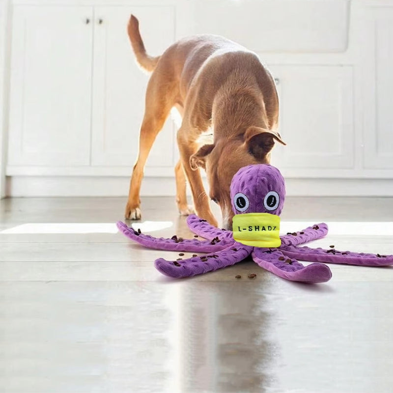 Dog Snuffle Toy Octopus Puzzle Game for Slow Feeding and Enrichment