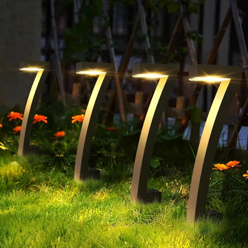 7 Shape Solar LED Garden Lights for Outdoor Pathway and Yard Decoration