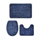 Water Absorbing Non Slip 3 Piece Bathroom Mat Set