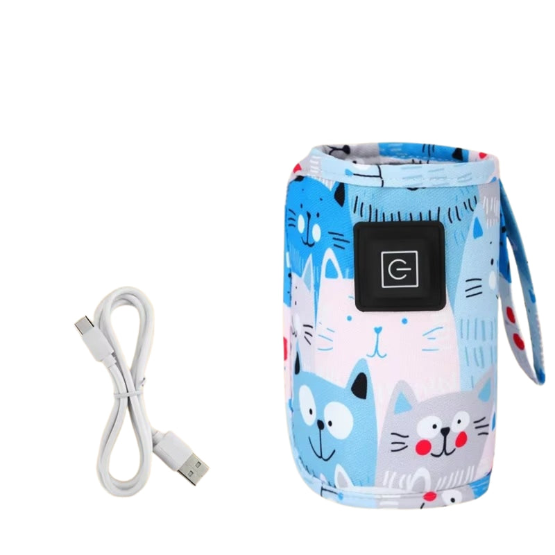 Travel USB Milk Water Bottle Warmer with Insulated Bag