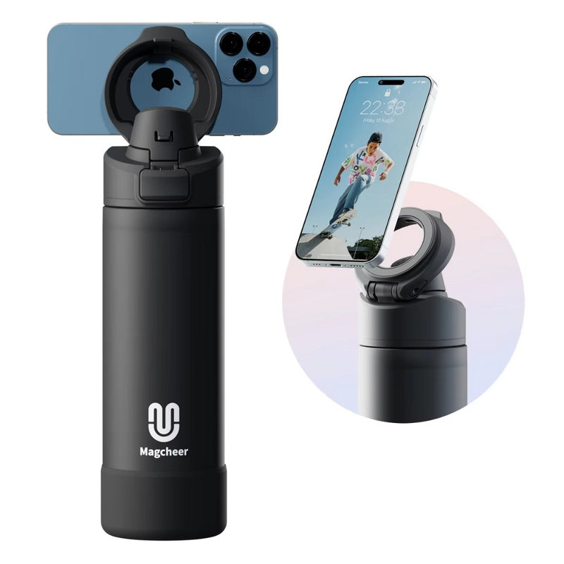 950ml Magnetic Lid Insulated Water Bottle Phone Mount Thermal Outdoor