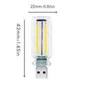 USB Touch Control LED Night Light with Edison Filament Bulb for DIY Bedroom Decor