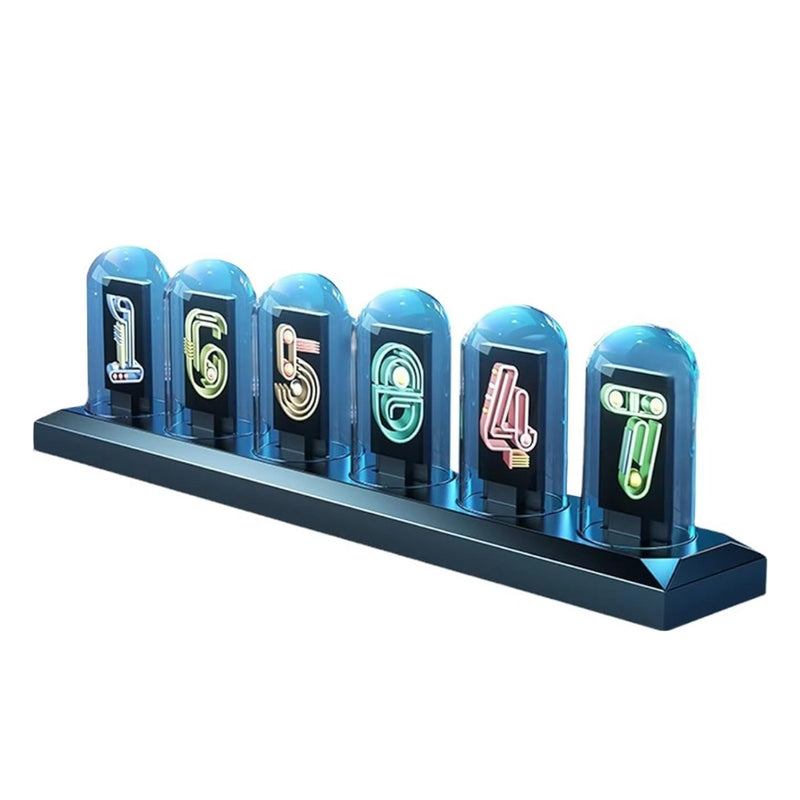 USB RGB Nixie Clock IPS Color Screen Aluminum Frame