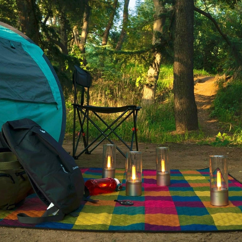 Rechargeable LED Candle Light Rotatable Dimming 1800K Warm Light