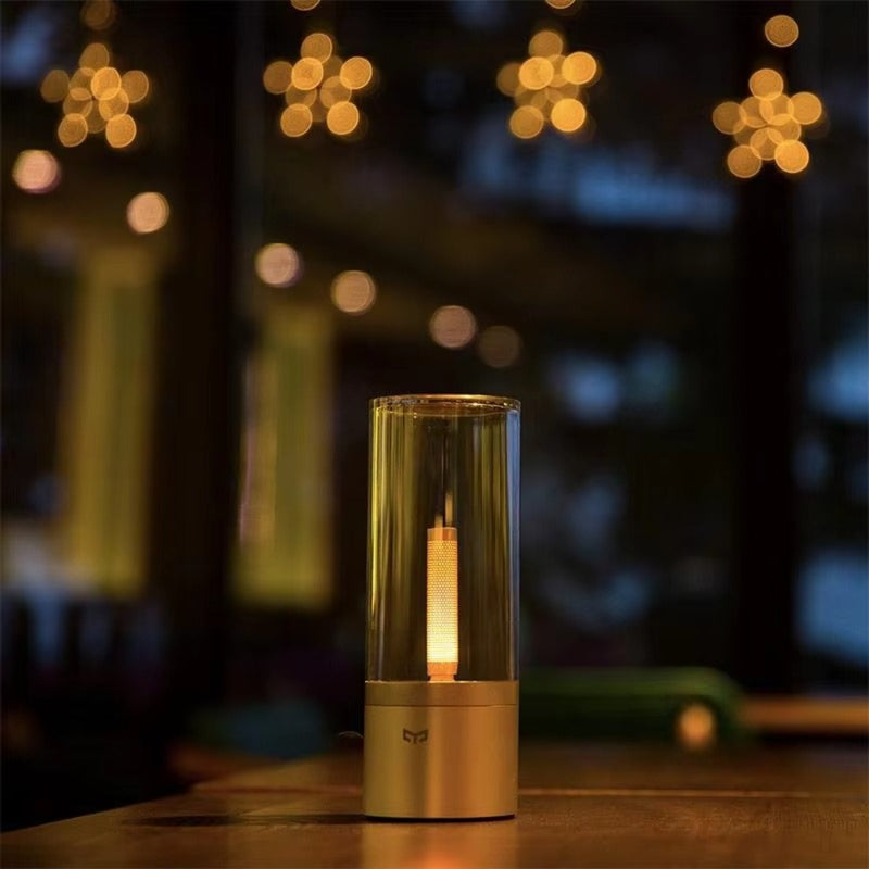 Rechargeable LED Candle Light Rotatable Dimming 1800K Warm Light