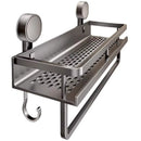 Suction Cup Bathroom Rack Toilet Space Aluminum No Drill Hanging Organizer Rack