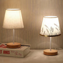 Solid Wood Cloth Nordic Decorative Table Bedroom Bedside Lamp