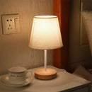 Solid Wood Cloth Nordic Decorative Table Bedroom Bedside Lamp