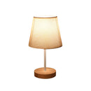 Solid Wood Cloth Nordic Decorative Table Bedroom Bedside Lamp