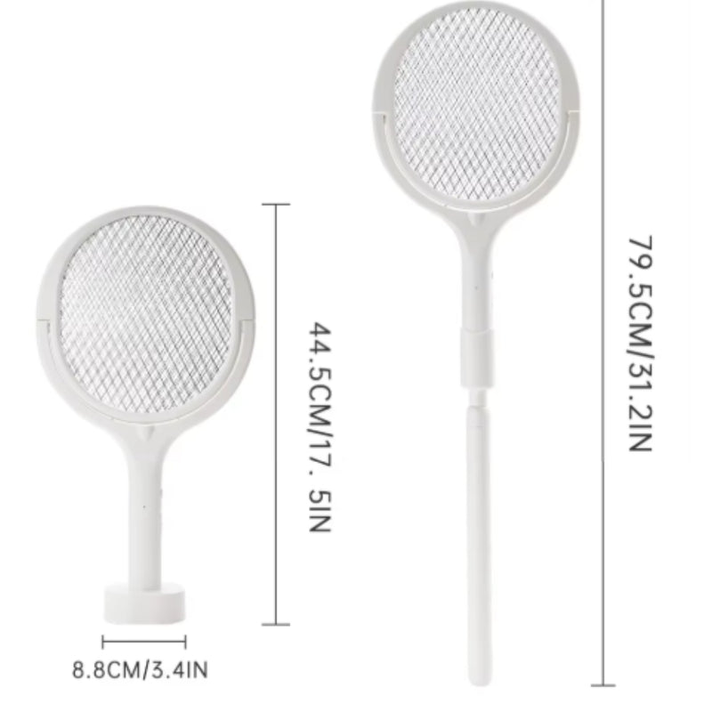 Angle Adjustable Bug Zapper Electric USB Rechargeable Mosquito Fly Bat Swatter