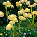 LED Solar Mushroom Lights Waterproof Yard Patio Pathway Jellyfish for Garden Ambiance