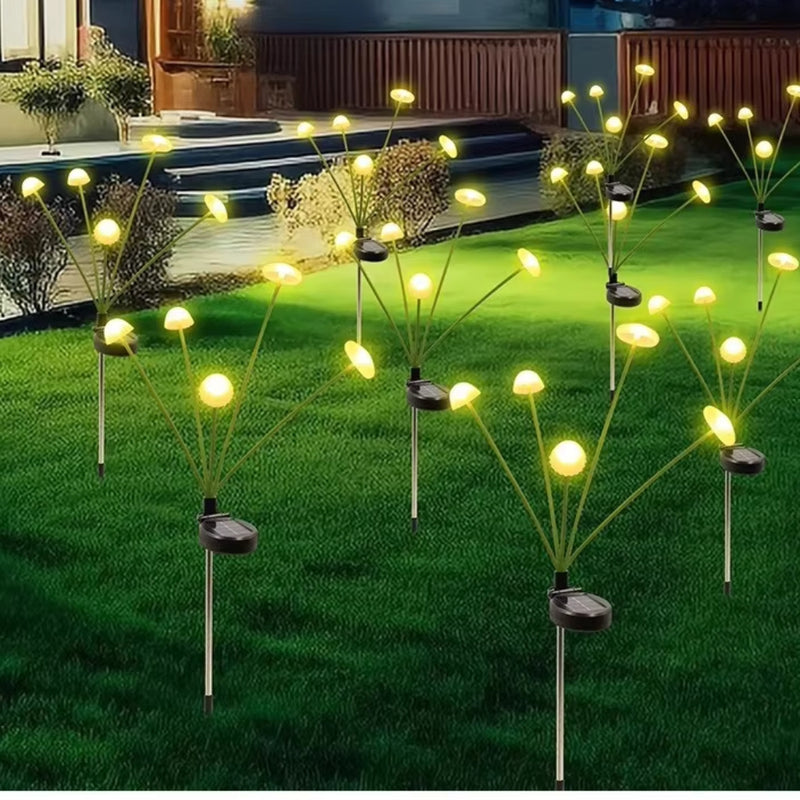 LED Solar Mushroom Lights Waterproof Yard Patio Pathway Jellyfish for Garden Ambiance