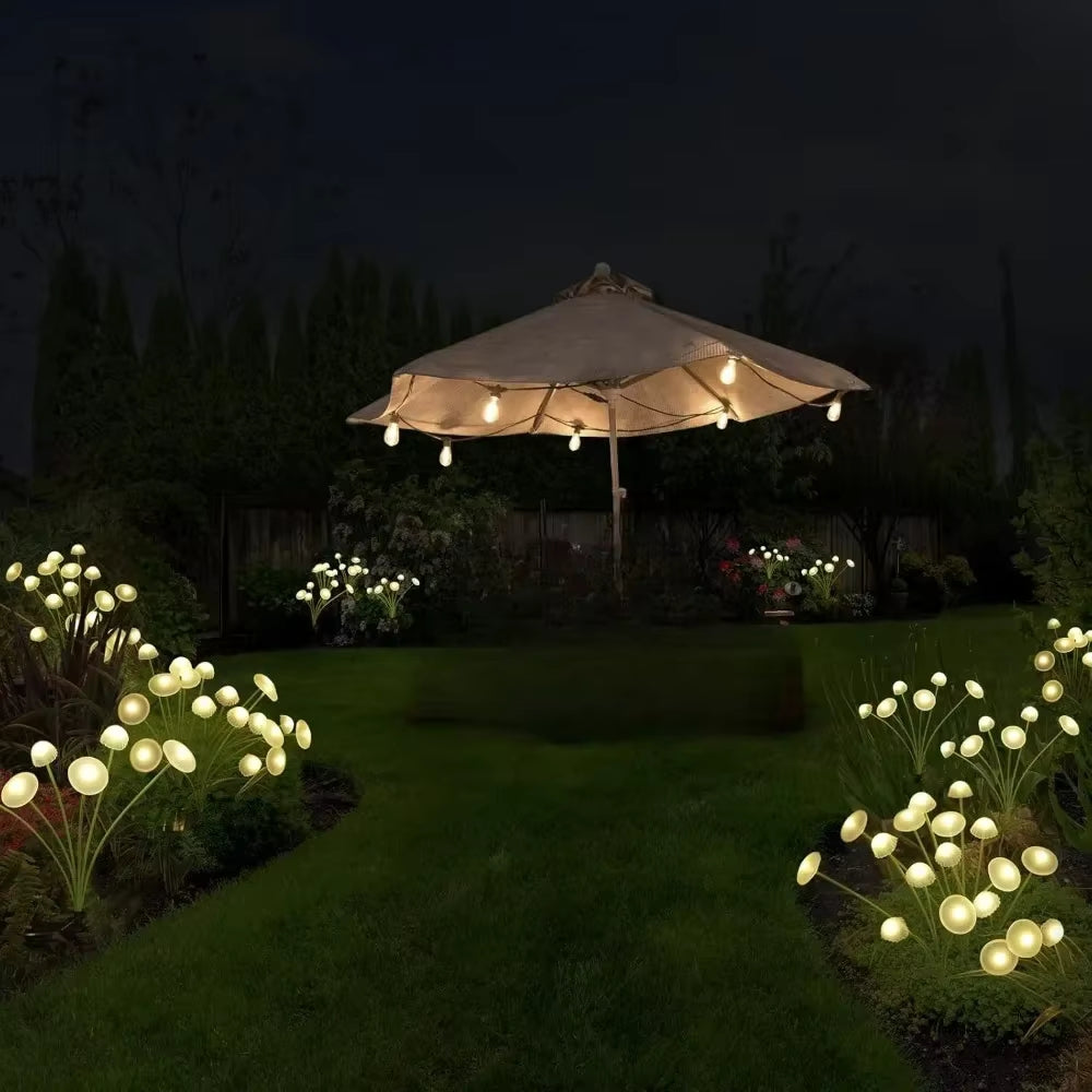LED Solar Mushroom Lights Waterproof Yard Patio Pathway Jellyfish for Garden Ambiance