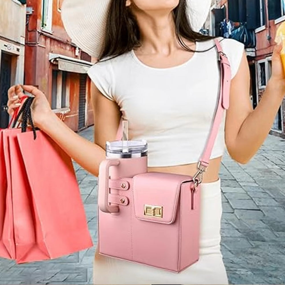 Portable Crossbody Water Bottle Bag