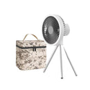 10000mAh Rechargeable Camping Fan with Power Bank & LED Light