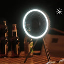10000mAh Rechargeable Camping Fan with Power Bank & LED Light